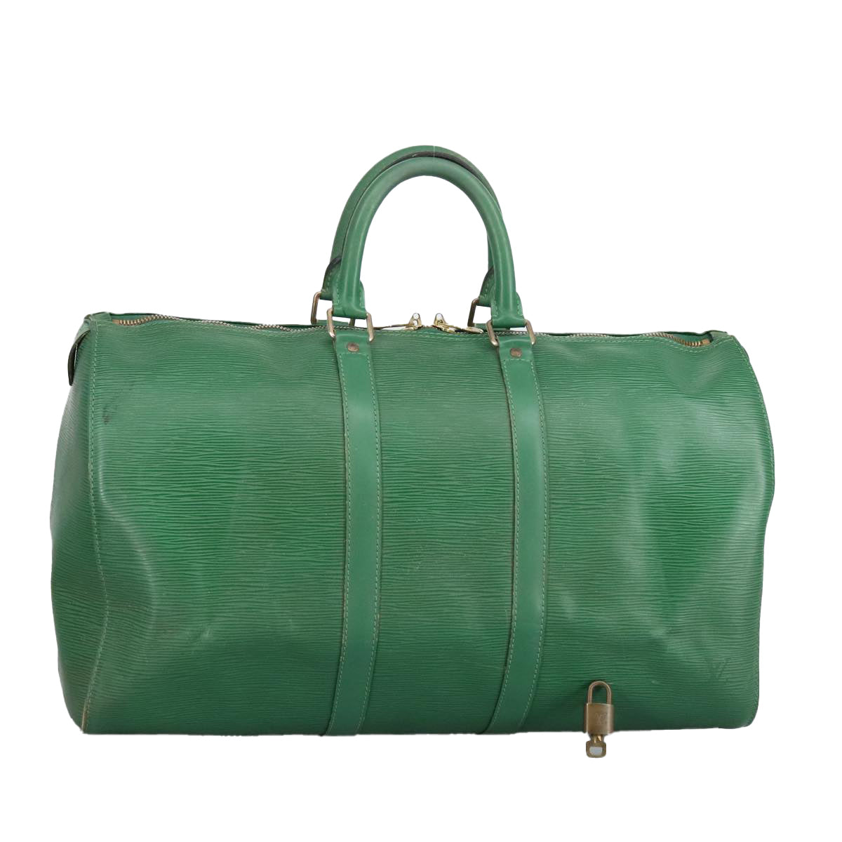 LOUIS VUITTON Epi Keepall 45 Boston Bag Green M42974 LV 96866