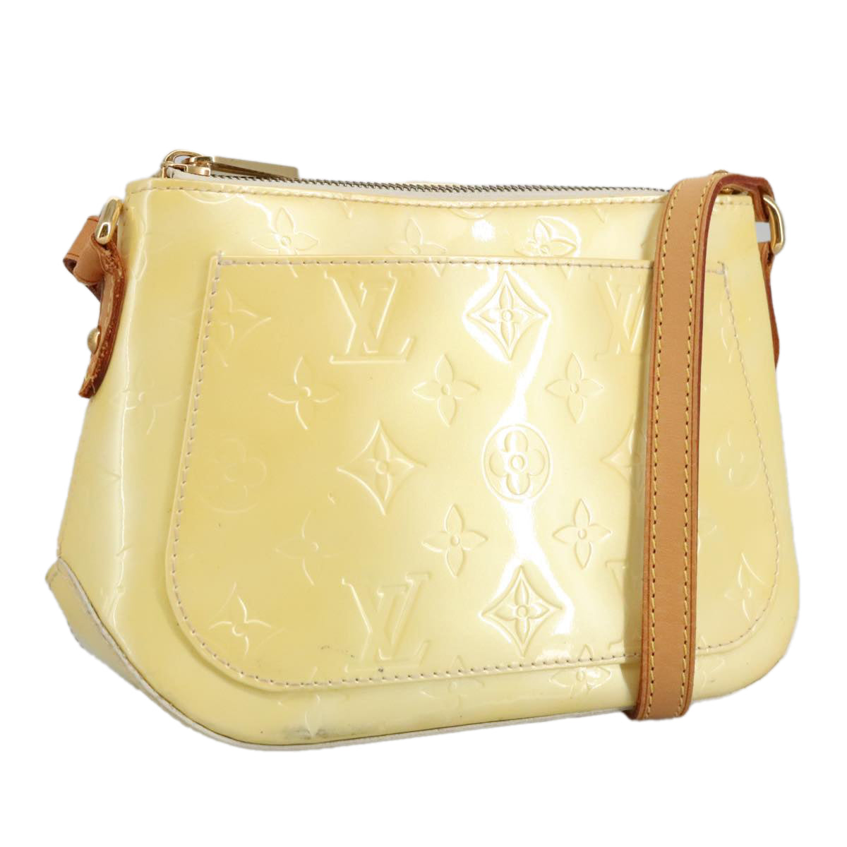 LOUIS VUITTON Monogram Vernis Minna Street Shoulder Bag Perle M91509 96897