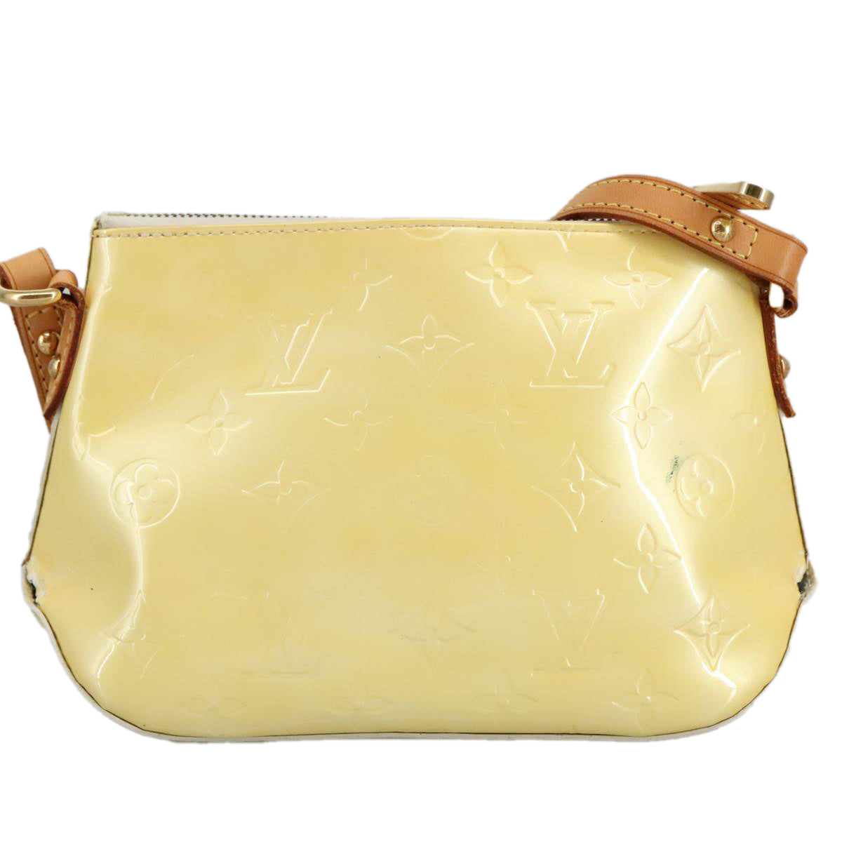 LOUIS VUITTON Monogram Vernis Minna Street Shoulder Bag Perle M91509 96897