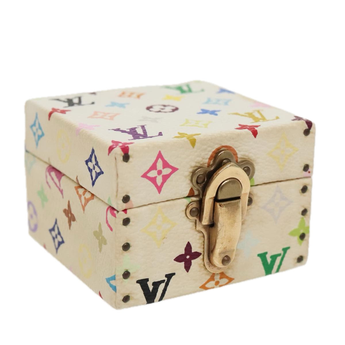 LOUIS VUITTON Monogram Multicolor Jewelry Box White LV 96899A