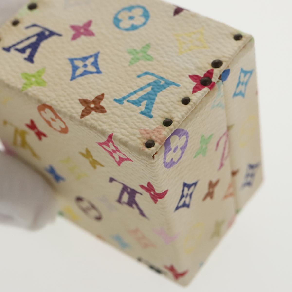 LOUIS VUITTON Monogram Multicolor Jewelry Box White LV 96899A