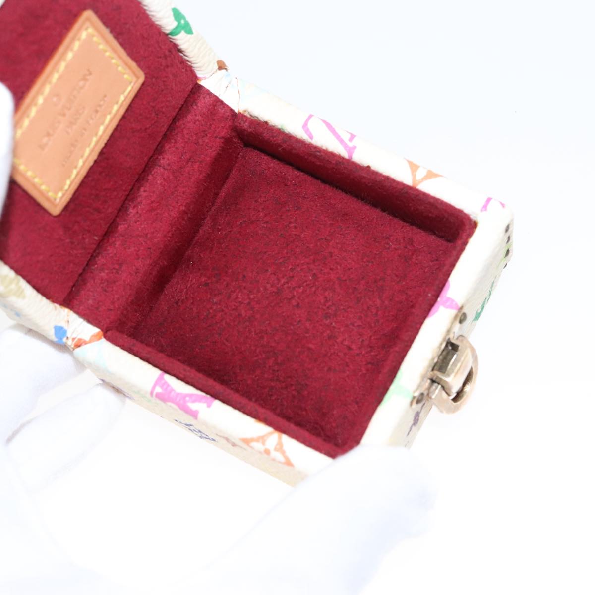 LOUIS VUITTON Monogram Multicolor Jewelry Box White LV 96899A