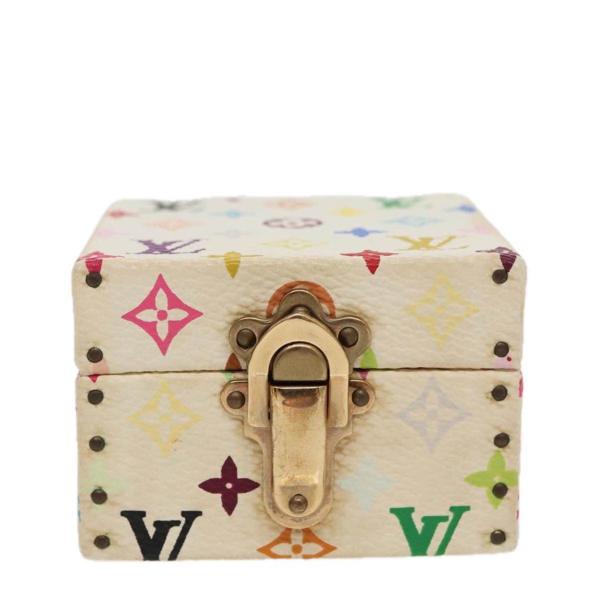 LOUIS VUITTON Monogram Multicolor Jewelry Box White LV 96899A