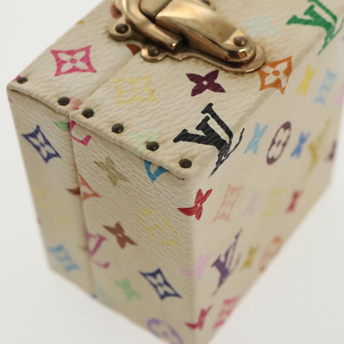 LOUIS VUITTON Monogram Multicolor Jewelry Box White LV 96899A