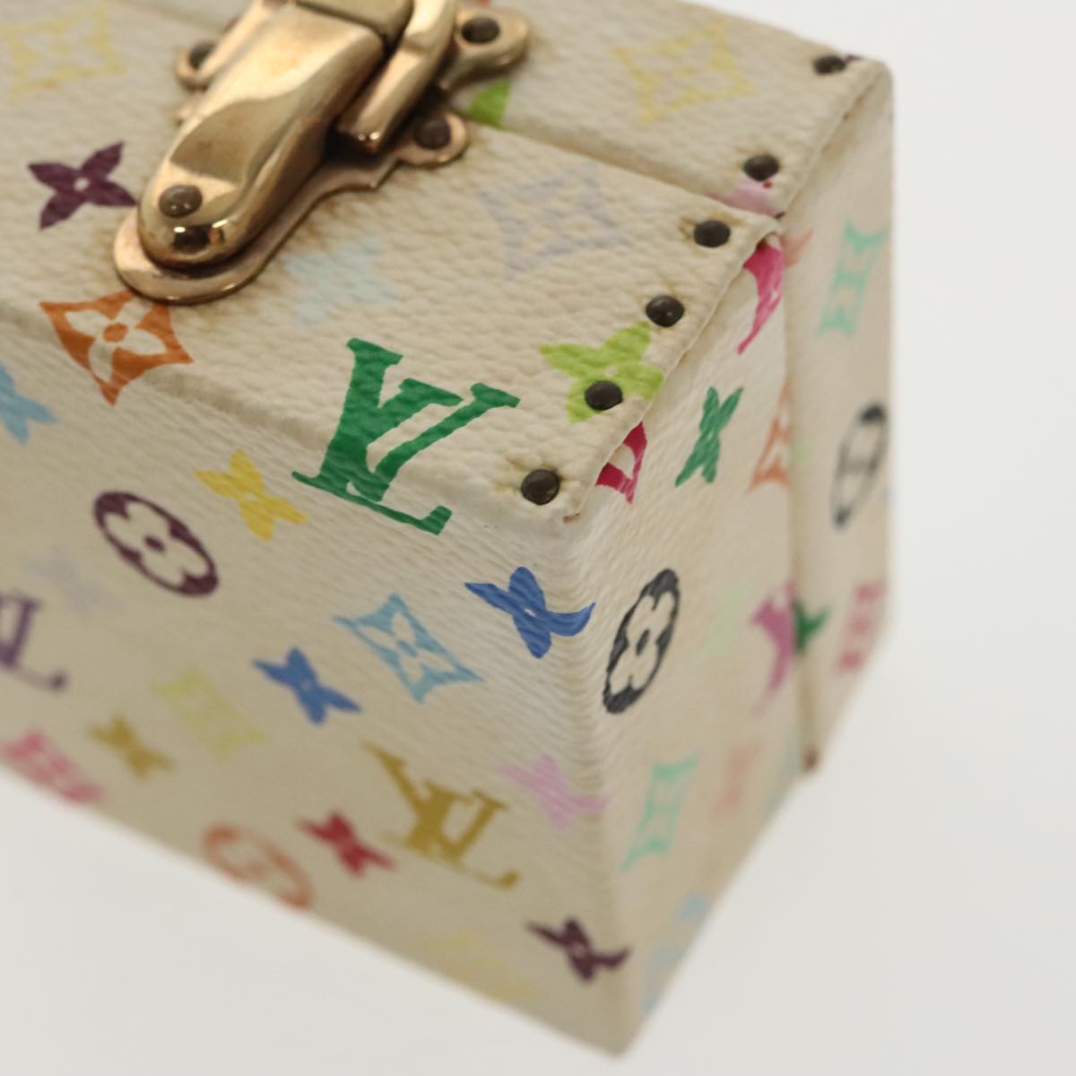 LOUIS VUITTON Monogram Multicolor Jewelry Box White LV 96899A