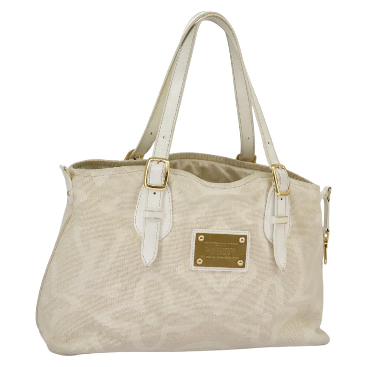 LOUIS VUITTON Cruise Line Taicienne PM Tote Bag Canvas Beige M95674 96922