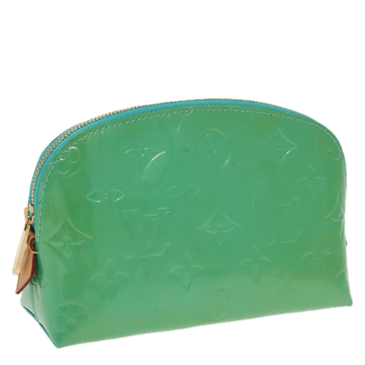 LOUIS VUITTON Monogram Vernis Pochette Cosmetic Pouch Blue Lagon LV 96988A