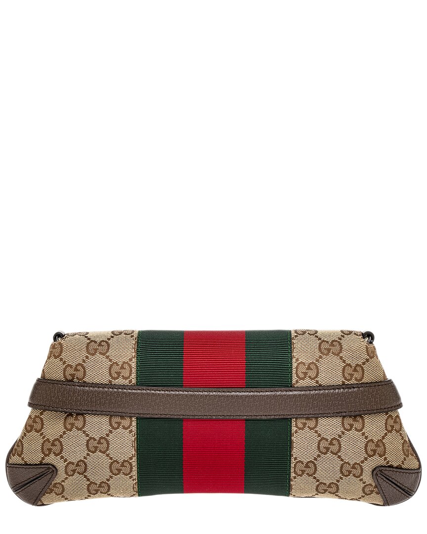 Luxury Gucci Trending 2025 Horsebit Small Canvas & Leather Shoulder Bag