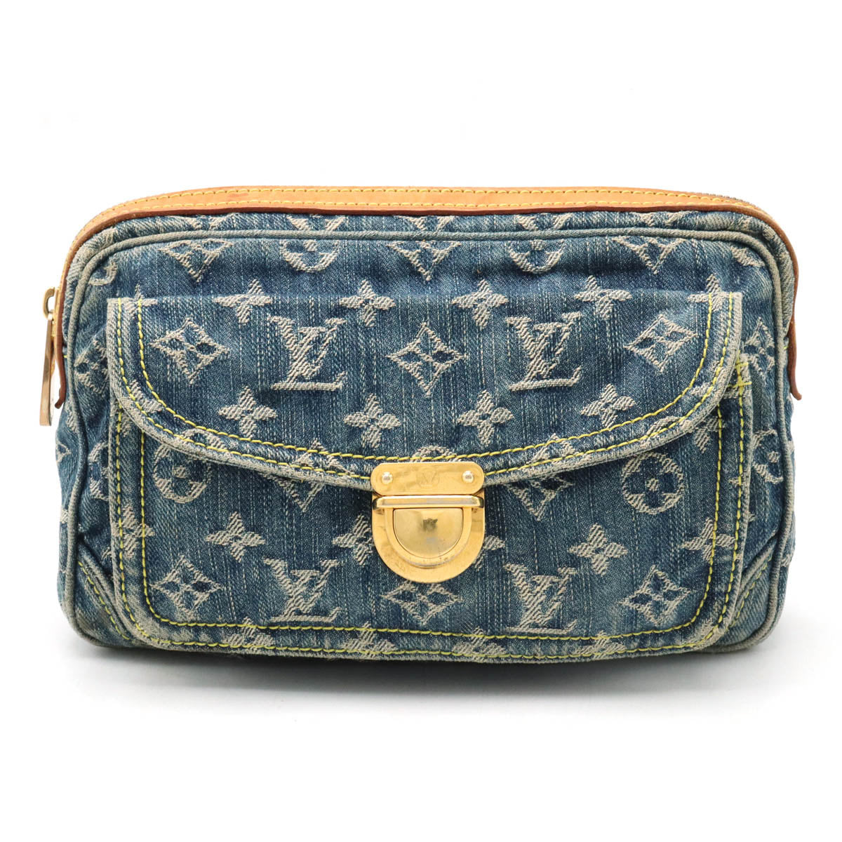 Louis Vuitton Monogram Denim Bag Body Bag Blue M95347