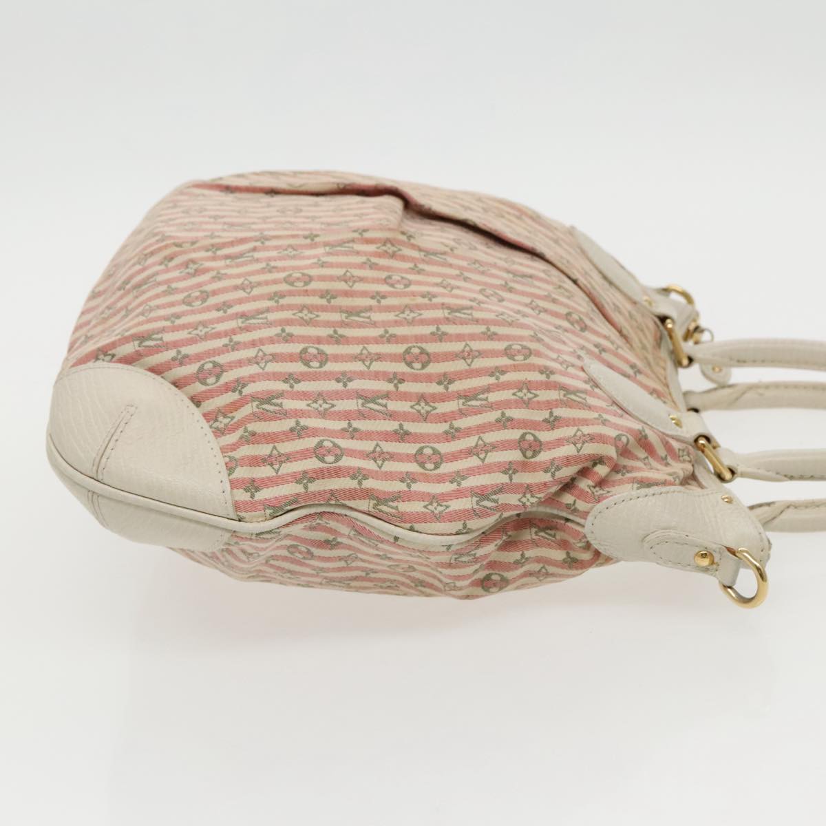 LOUIS VUITTON Mini Lin Croisette Marina PM Bag Pink White M95495 LV 97086