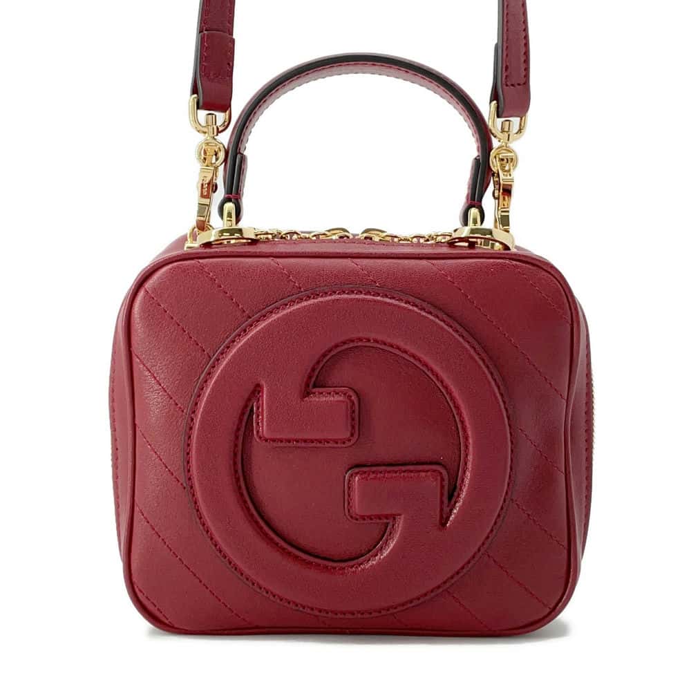 Luxury Gucci Trending 2025 Blondie Top Handle Bag Red 744434 Leather