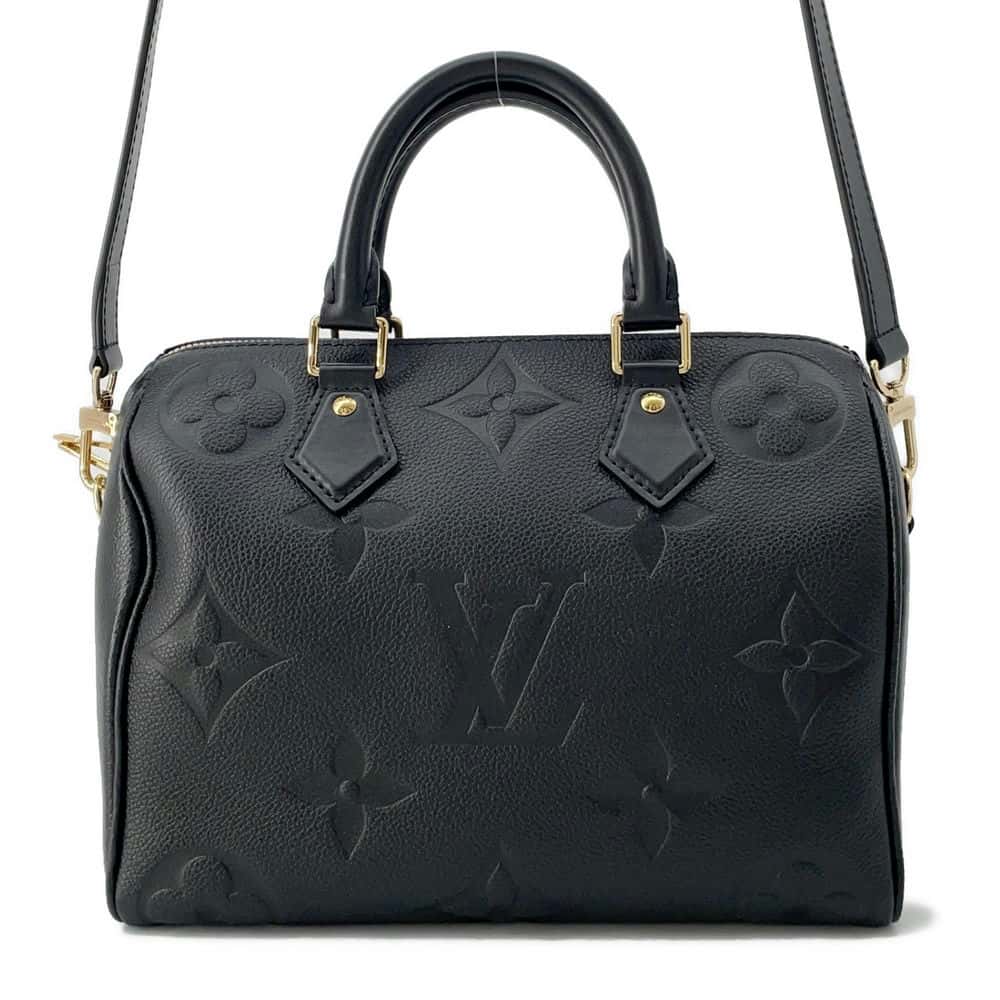 LOUIS VUITTON Speedy Bandouliere Noir M58951 Monogram Empreinte Leather Size 25