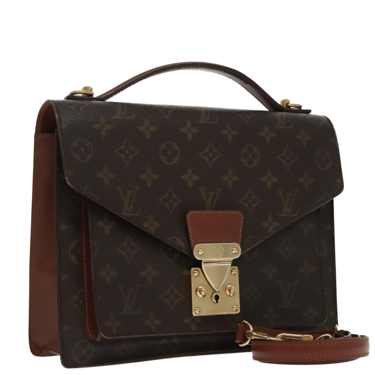 LOUIS VUITTON Monogram Monceau 28 Hand Bag 2way M51185 LV 97222