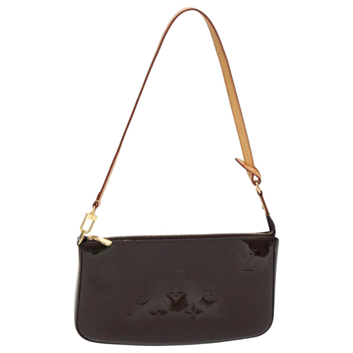 LOUIS VUITTON Monogram Vernis Pochette Accessoires Amarante M91576 LV 97238