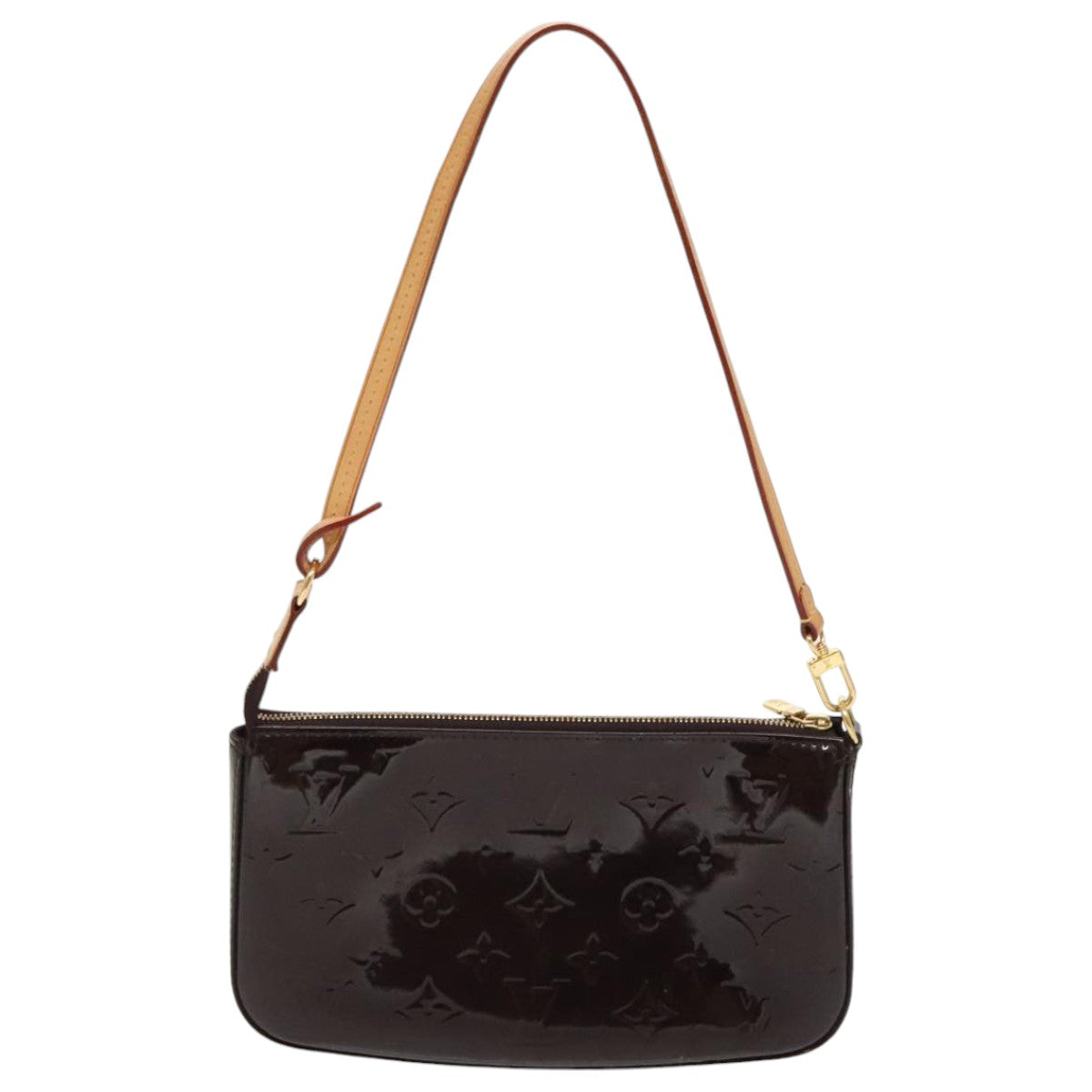 LOUIS VUITTON Monogram Vernis Pochette Accessoires Amarante M91576 LV 97238