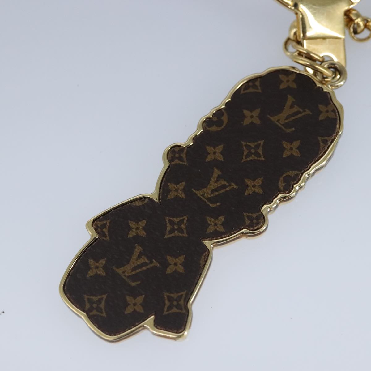 LOUIS VUITTON Monogram Vivienne BFF Christmas Chain Charm Gold M00503 97341