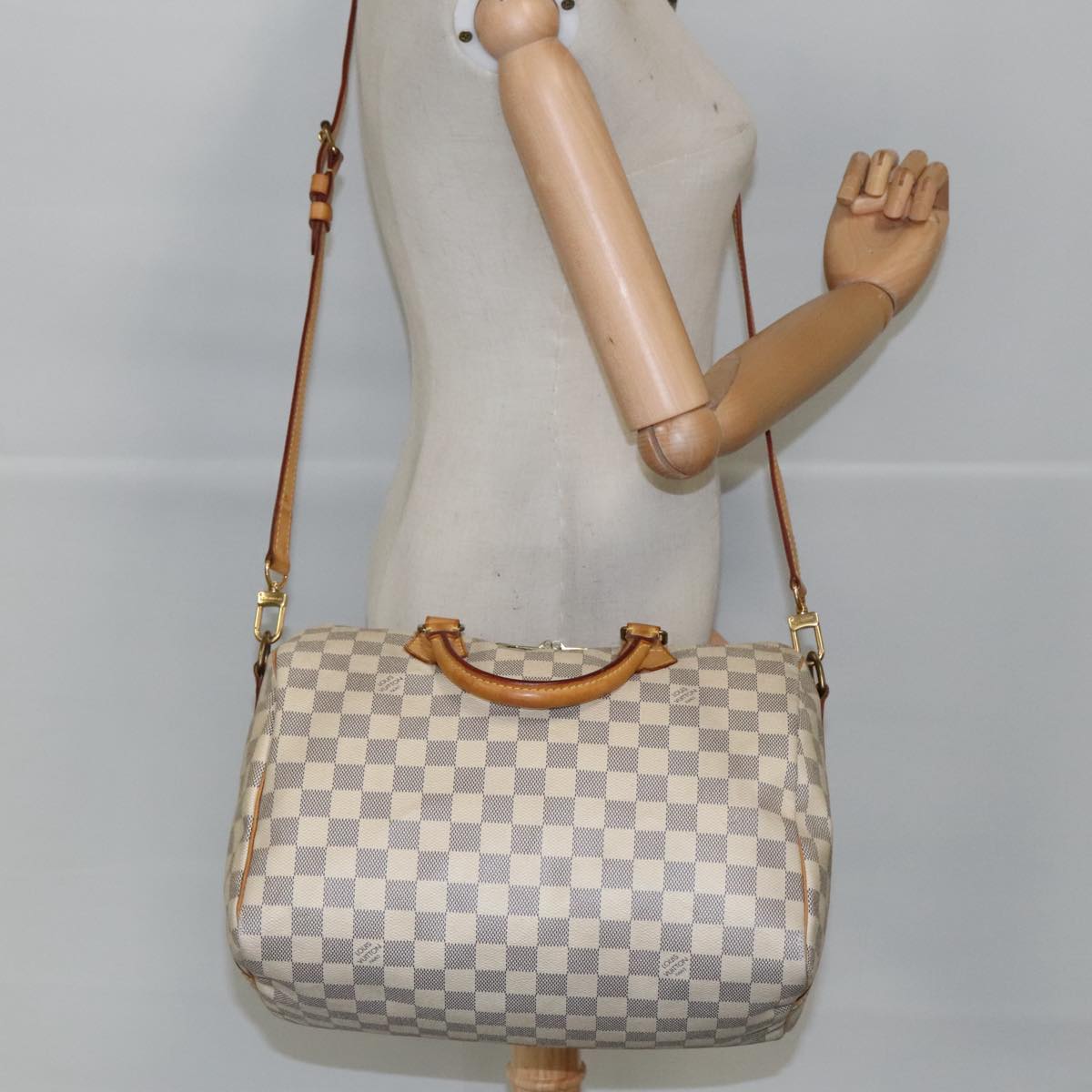 LOUIS VUITTON Damier Azur Speedy Bandouliere 30 Hand Bag 2way N41052 97356