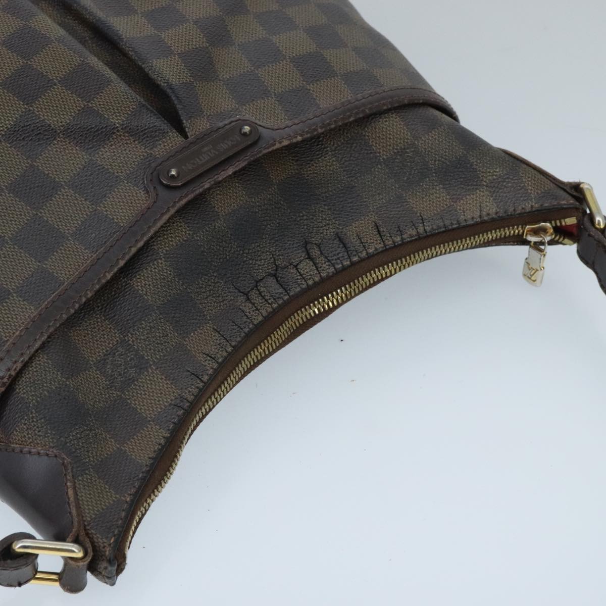 LOUIS VUITTON Damier Ebene Bloomsbury PM Shoulder Bag N42251 LV 97357