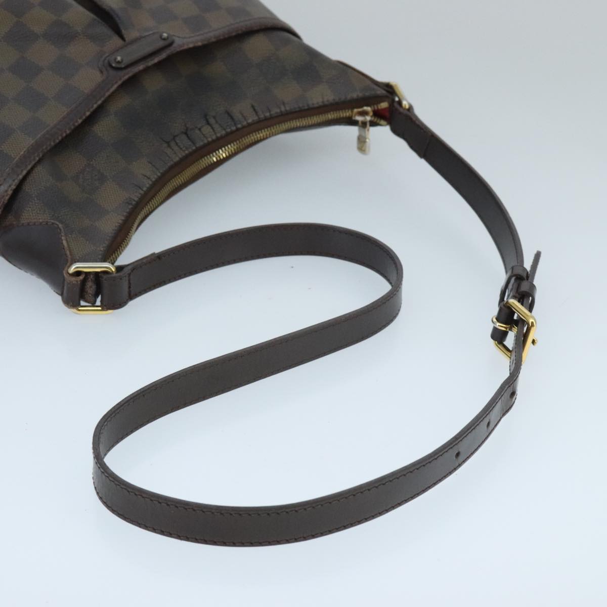 LOUIS VUITTON Damier Ebene Bloomsbury PM Shoulder Bag N42251 LV 97357