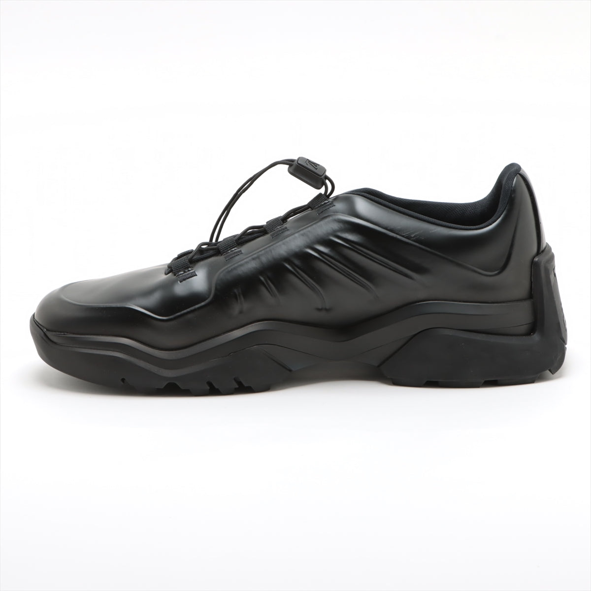 Louis Vuitton Millennium Line 21 Year Leather Trainers 8 Men Black FD0251 LV Logo