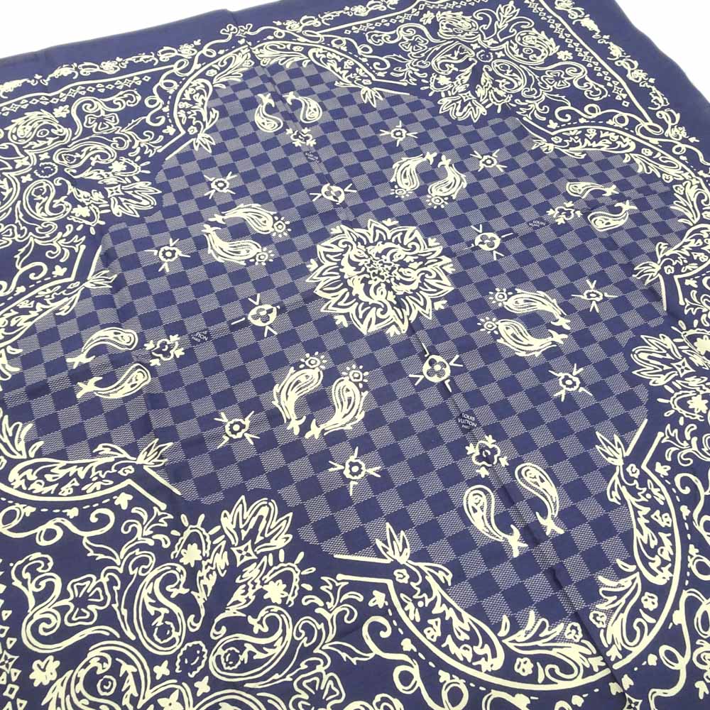 Louis Vuitton MP3425 Cotton Navy Bandana Small