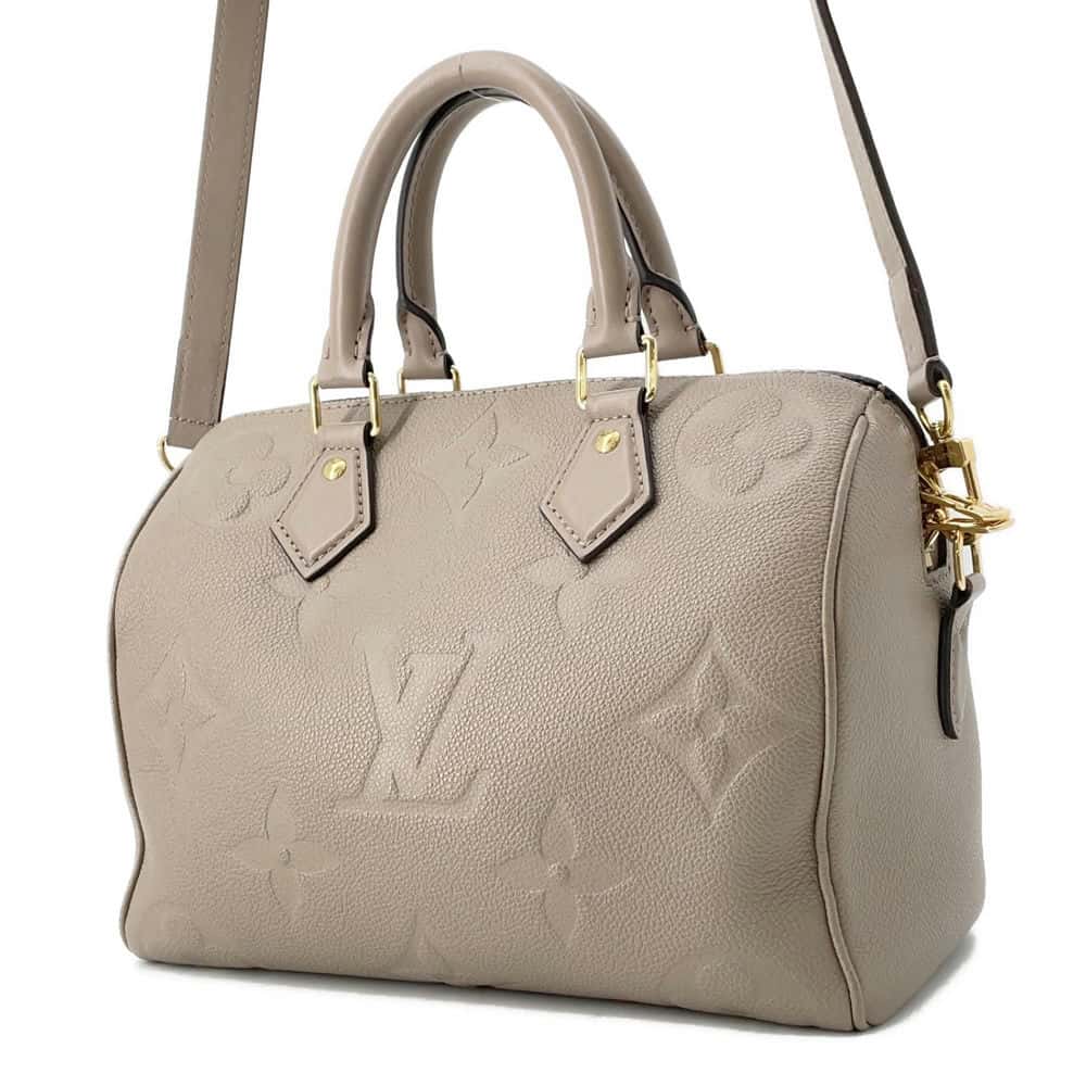 LOUIS VUITTON Speedy Bandouliere Tourterelle M59273 Monogram Empreinte Leather Size 25