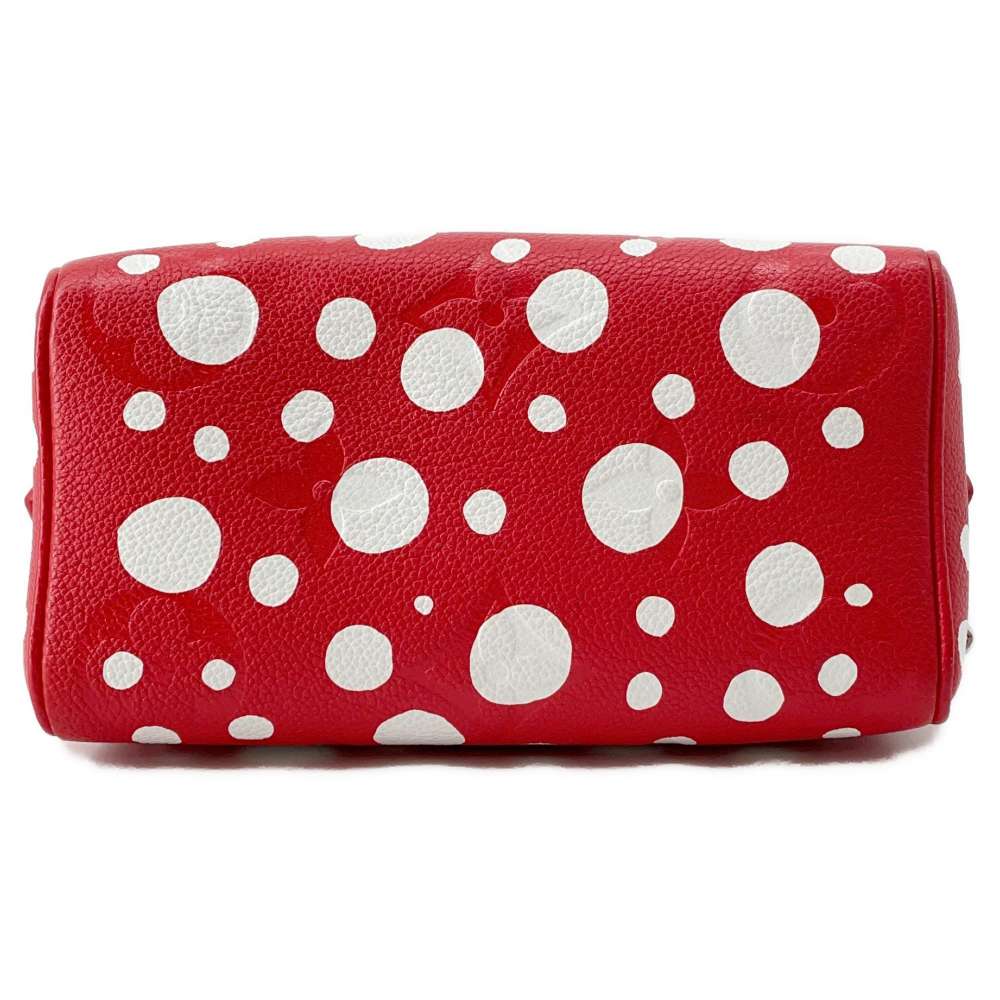 LOUIS VUITTON LV × YK Speedy Bandouliere Rouge/Blanc M46411 Monogram Empreinte Leather Infinity Dot Size 20