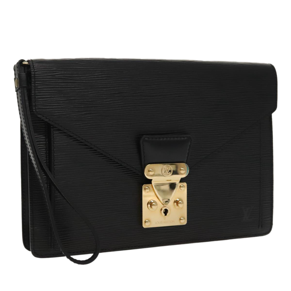 LOUIS VUITTON Epi Serie Dragonne Hand Bag Black Noir M52612 LV 97531