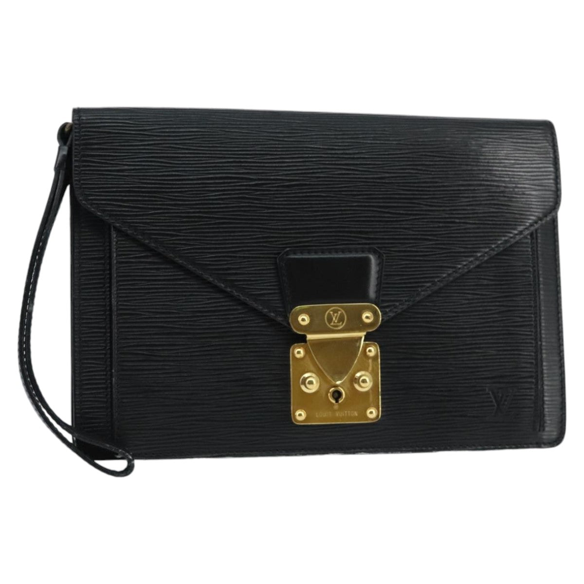 LOUIS VUITTON Epi Serie Dragonne Hand Bag Black Noir M52612 LV 97650