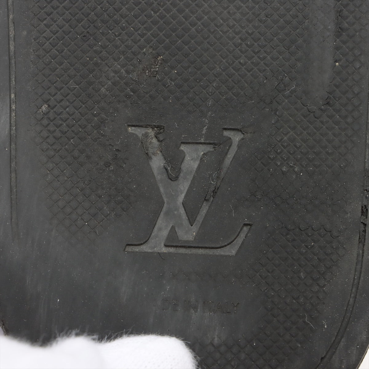 Louis Vuitton Water Frontline 21 Years Laver Sandal 7 Men Black x Silver VS0251 Monogram Adhesive Shredded