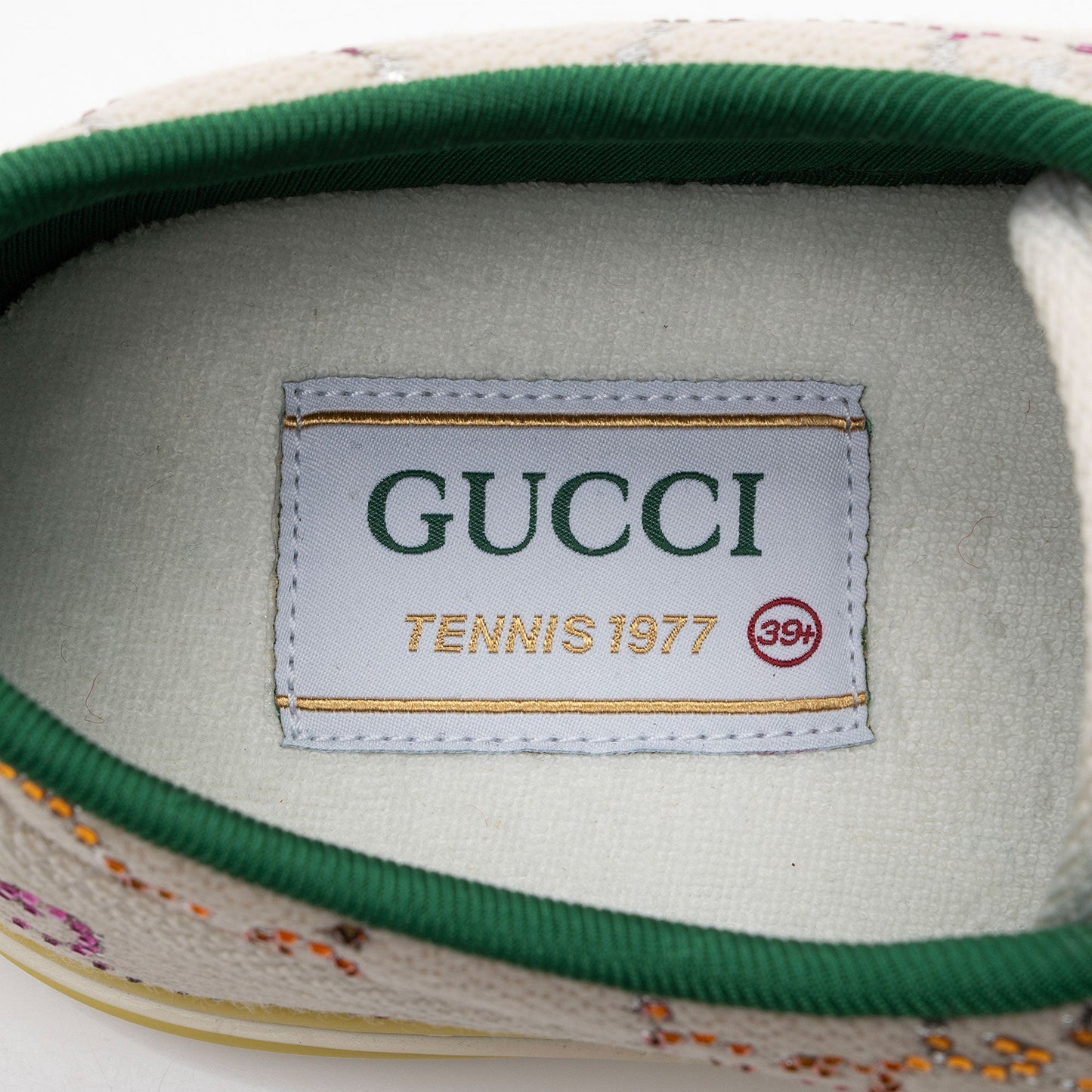 Gucci GG Canvas Crystal Tennis 1977 Sneakers - Size 9 / 39