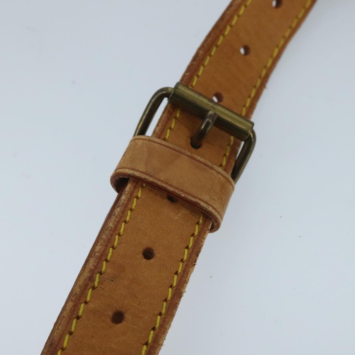 LOUIS VUITTON Adjustable Shoulder Strap Leather 35.4""-41.3"" Beige 97825