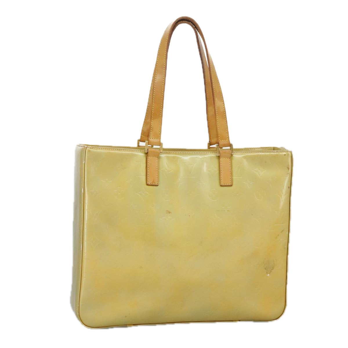 LOUIS VUITTON Monogram Vernis Columbus Tote Bag Gris M91028 LV 97838