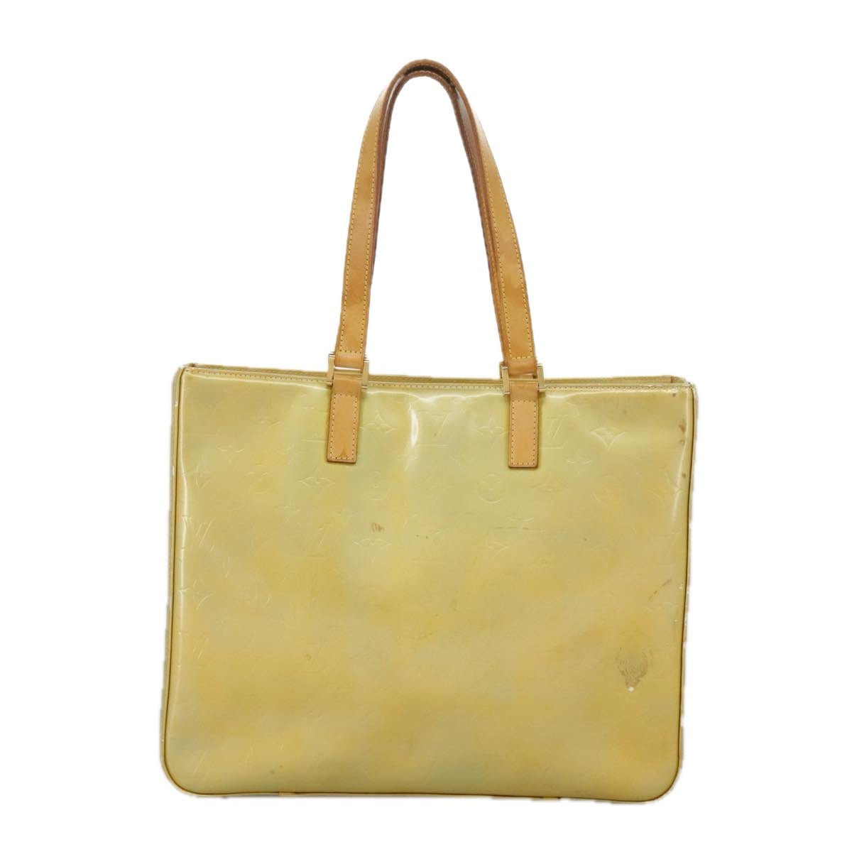 LOUIS VUITTON Monogram Vernis Columbus Tote Bag Gris M91028 LV 97838