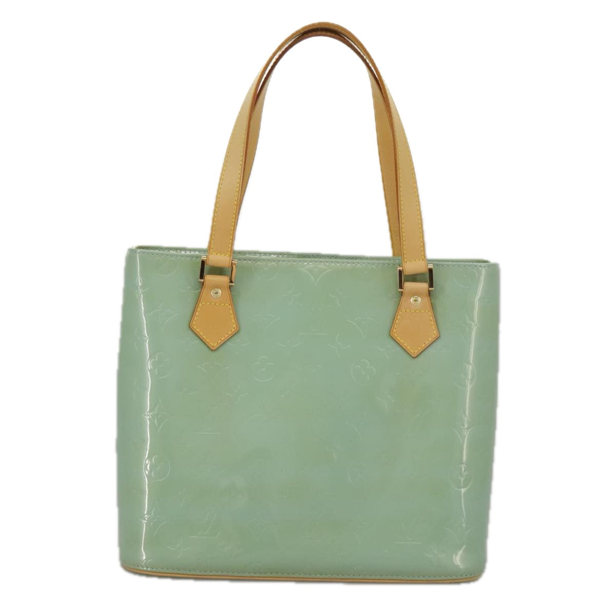 LOUIS VUITTON Monogram Vernis Houston Hand Bag Baby Blue M91005 LV 97842