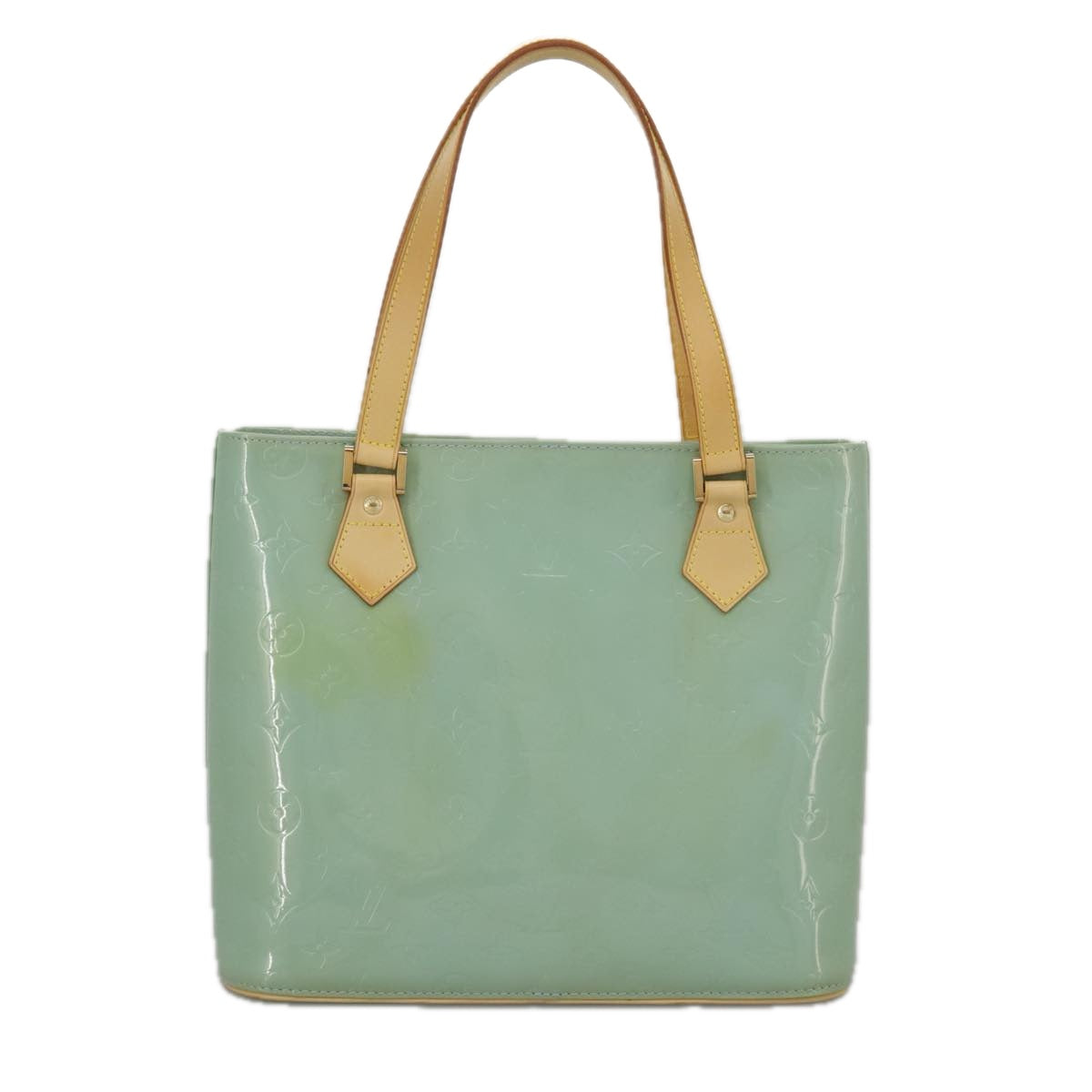 LOUIS VUITTON Monogram Vernis Houston Hand Bag Baby Blue M91005 LV 97842