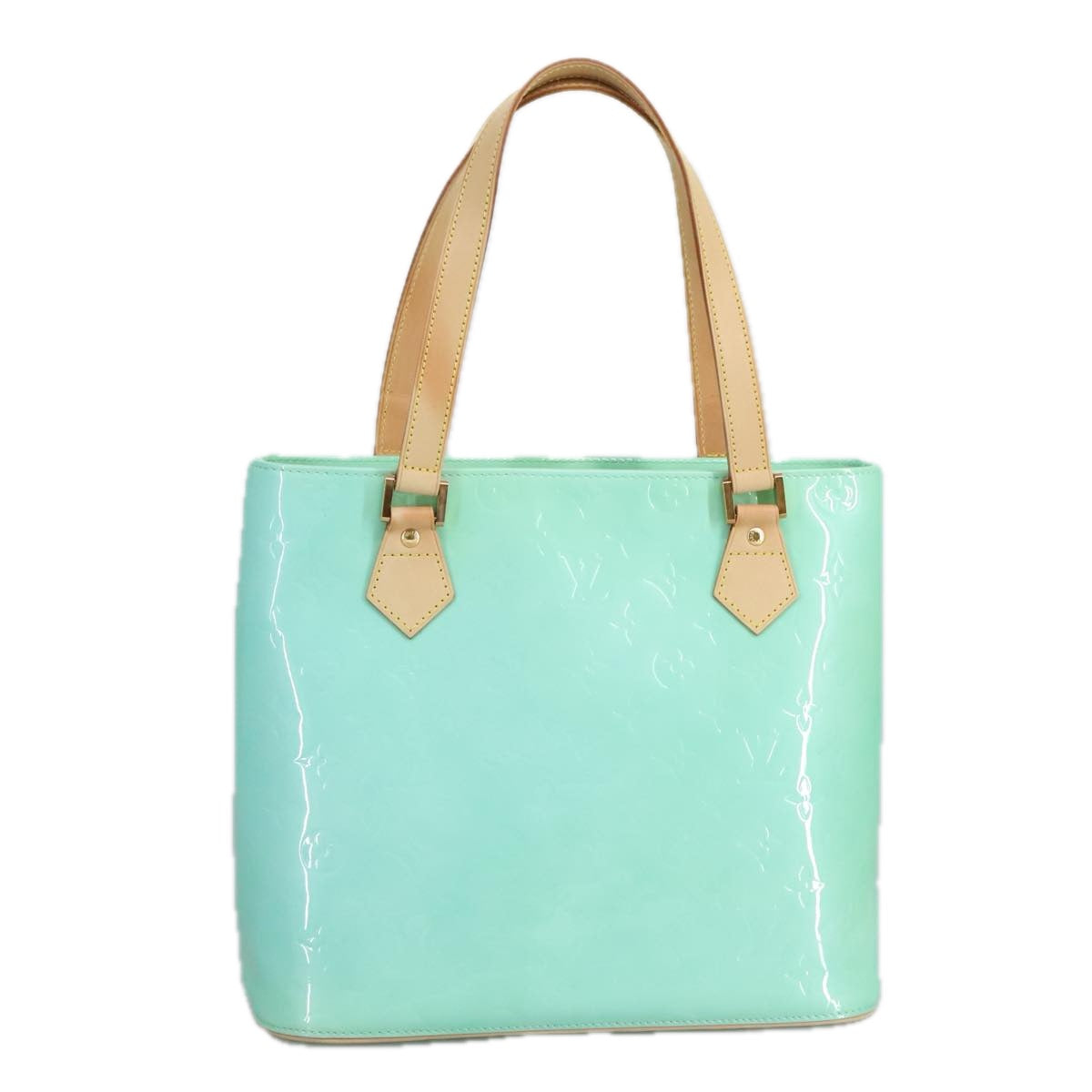 LOUIS VUITTON Monogram Vernis Houston Hand Bag Peppermint M91303 LV 97843A
