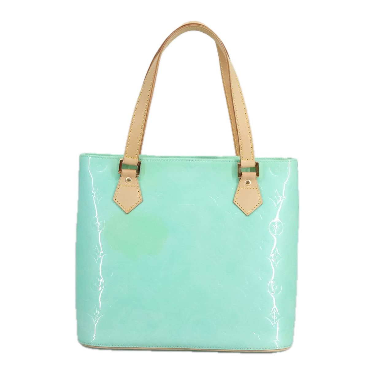 LOUIS VUITTON Monogram Vernis Houston Hand Bag Peppermint M91303 LV 97843A