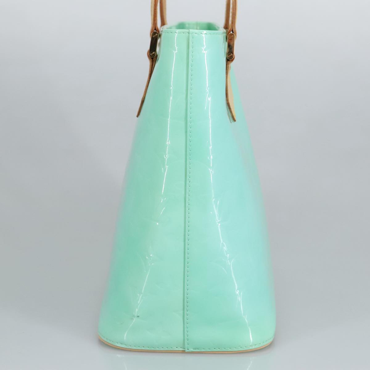 LOUIS VUITTON Monogram Vernis Houston Hand Bag Peppermint M91303 LV 97843A