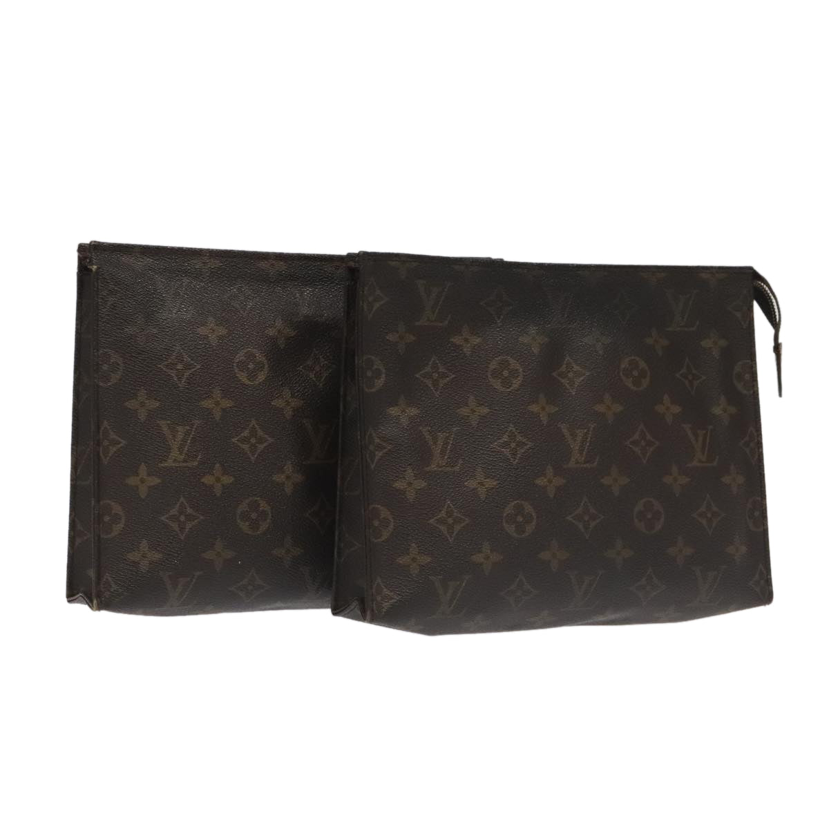 LOUIS VUITTON Monogram Poche Toilette 26 Pouch 2Set M47542 LV 97871