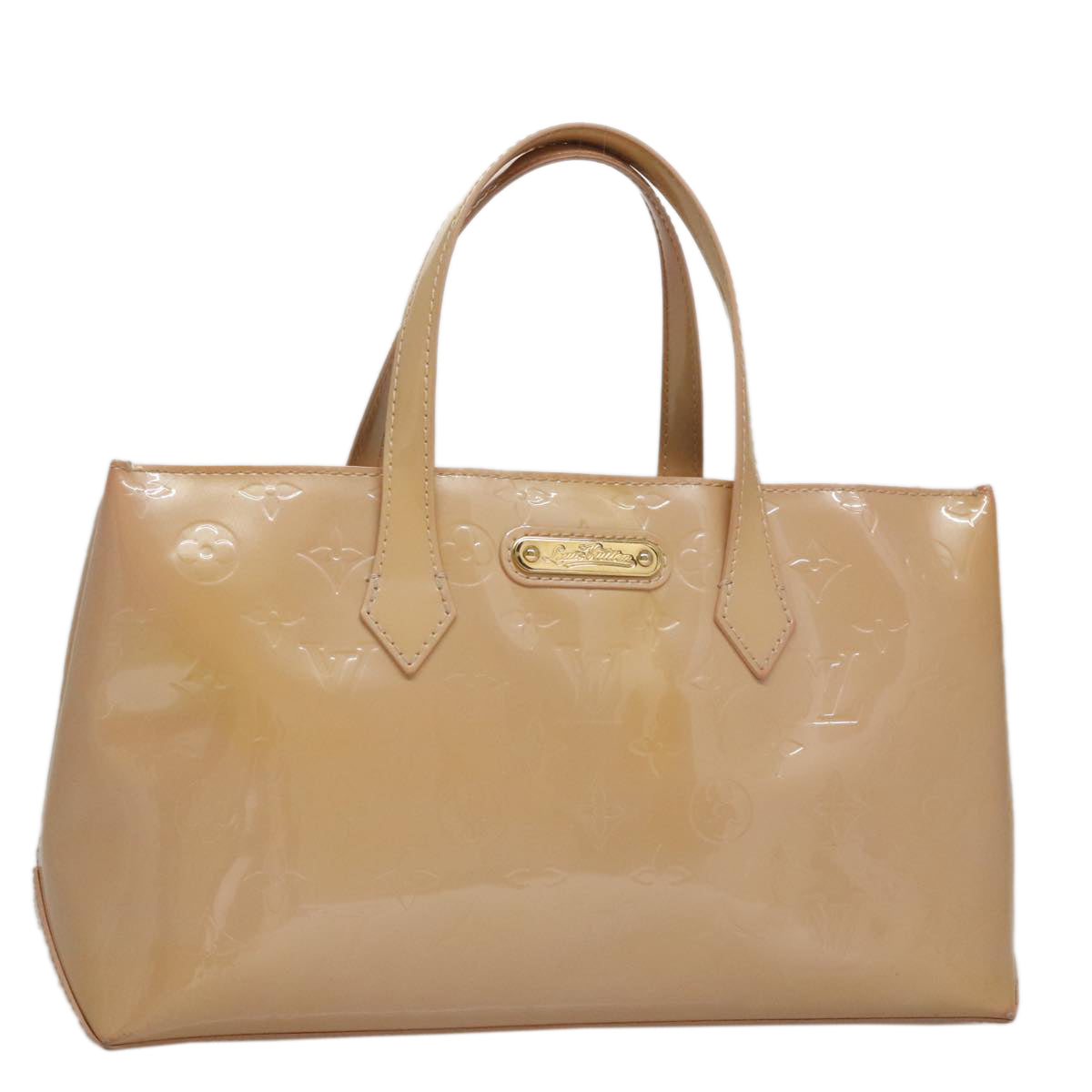 LOUIS VUITTON Monogram Vernis Wilshire PM Bag Broncorail M91452 LV 97975