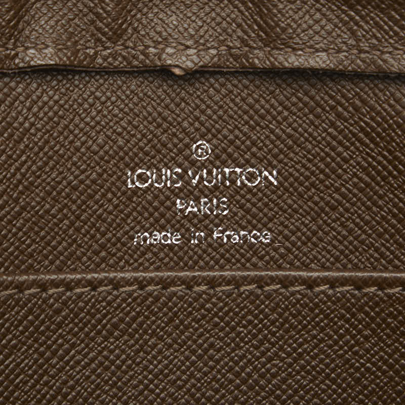 Louis Vuitton Taiga Suede Second Bag M30188 Grizzly Brown Leather Men Louis Vuitton