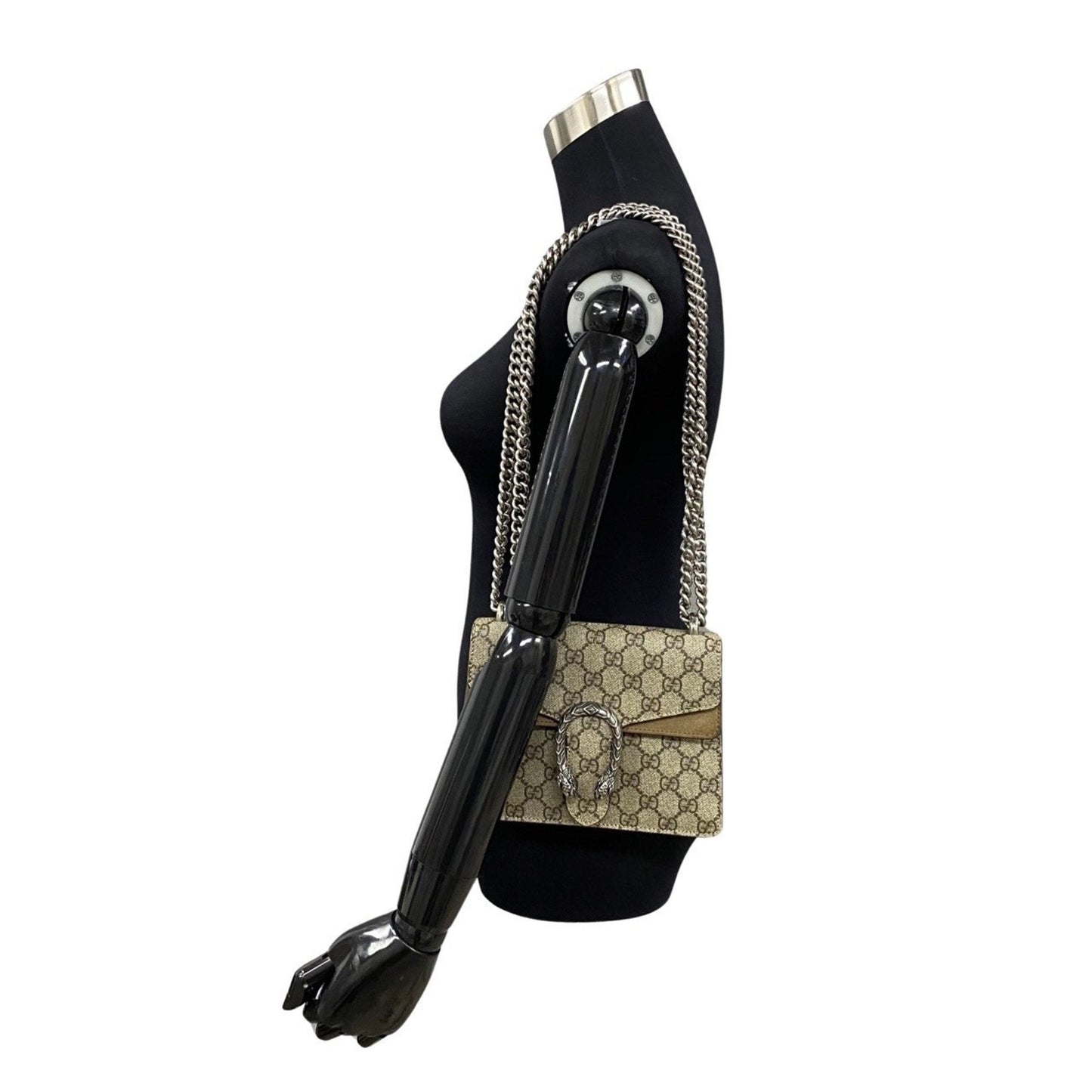 Gucci Horsebit  Canvas Shoulder Bag ()