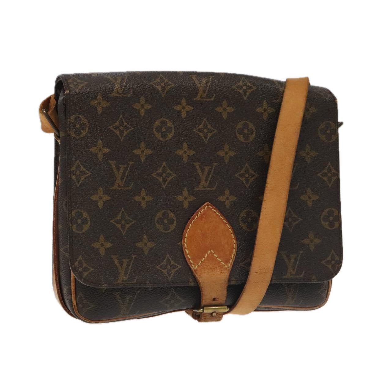 LOUIS VUITTON Monogram Cartouchiere GM Shoulder Bag M51252 LV 98011
