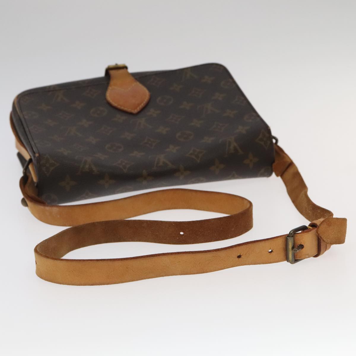 LOUIS VUITTON Monogram Cartouchiere GM Shoulder Bag M51252 LV 98011
