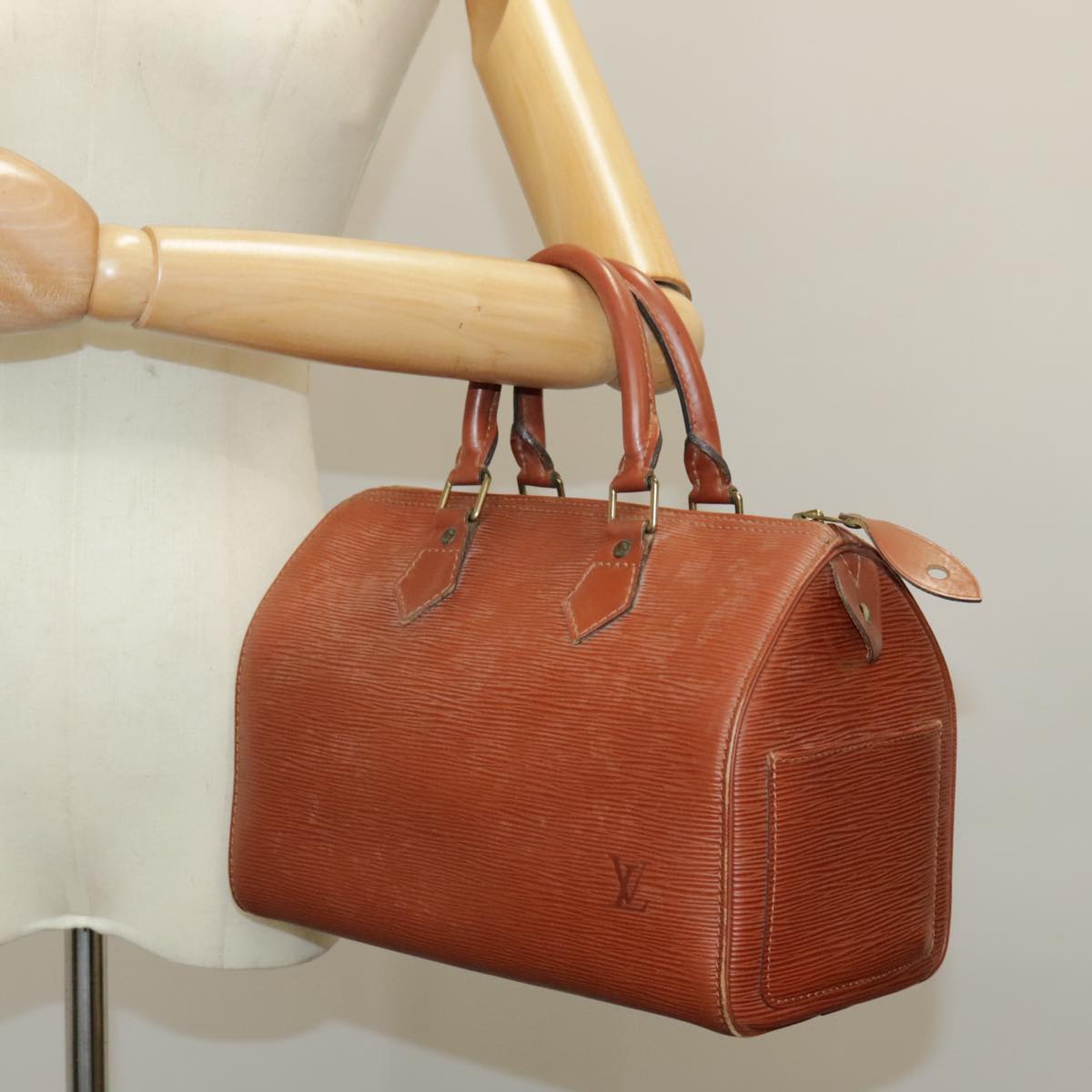 LOUIS VUITTON Epi Speedy 25 Hand Bag Brown M43013 LV 98012