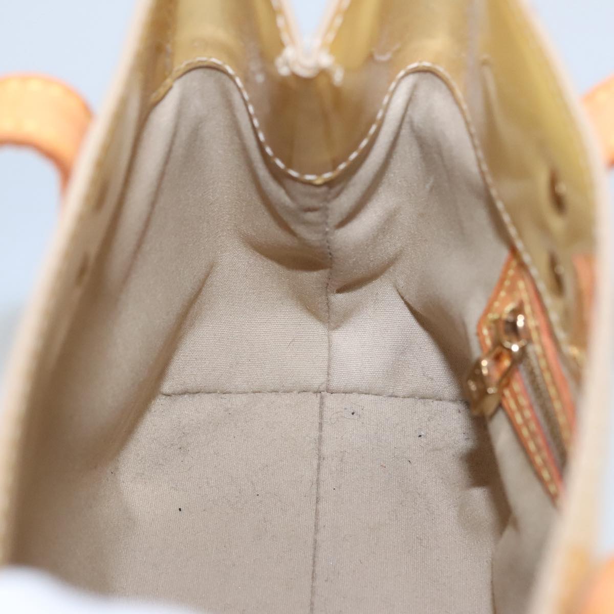LOUIS VUITTON Monogram Vernis Reade PM Hand Bag Beige M91334 LV 98014