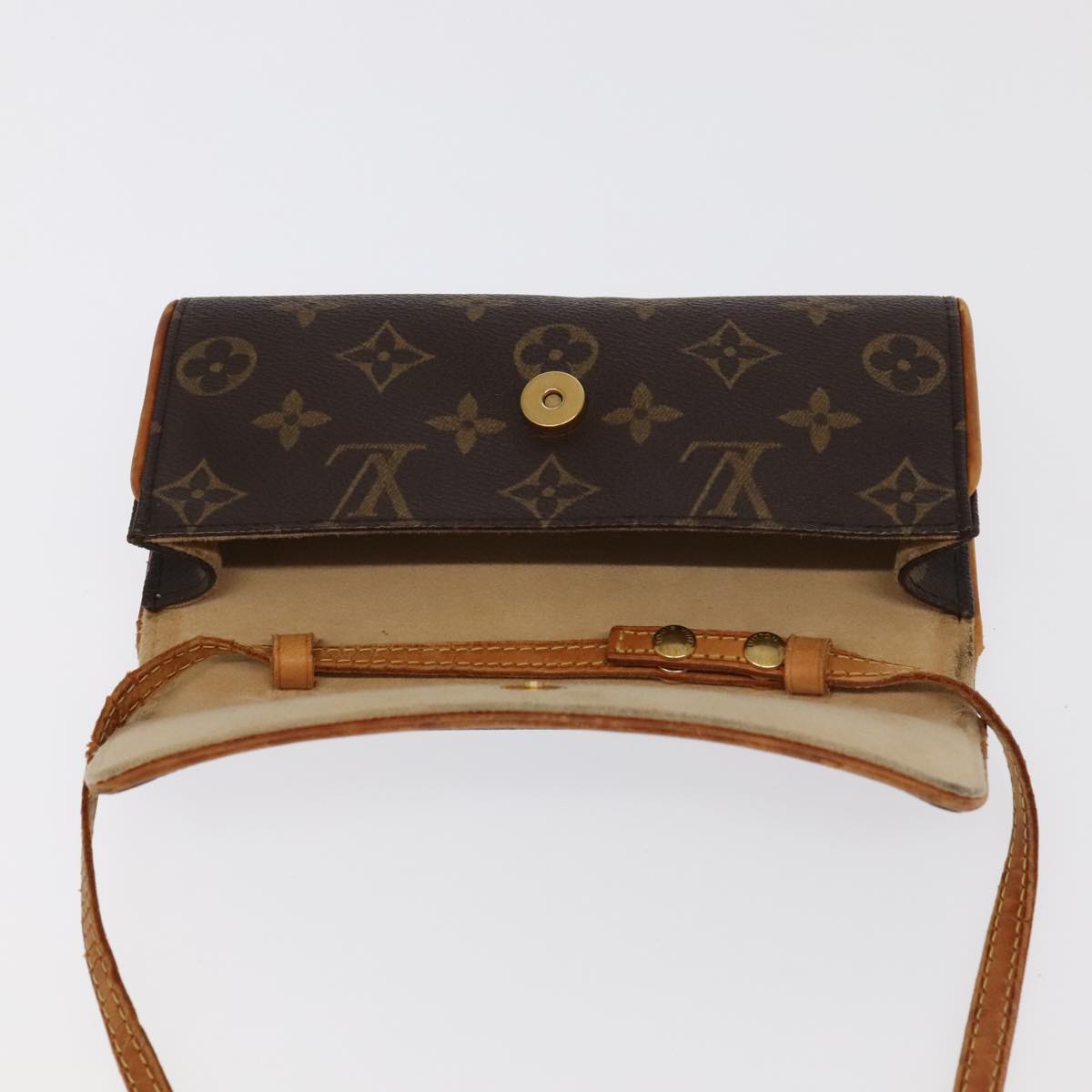 LOUIS VUITTON Monogram Pochette Twin PM Shoulder Bag M51854 LV 98019