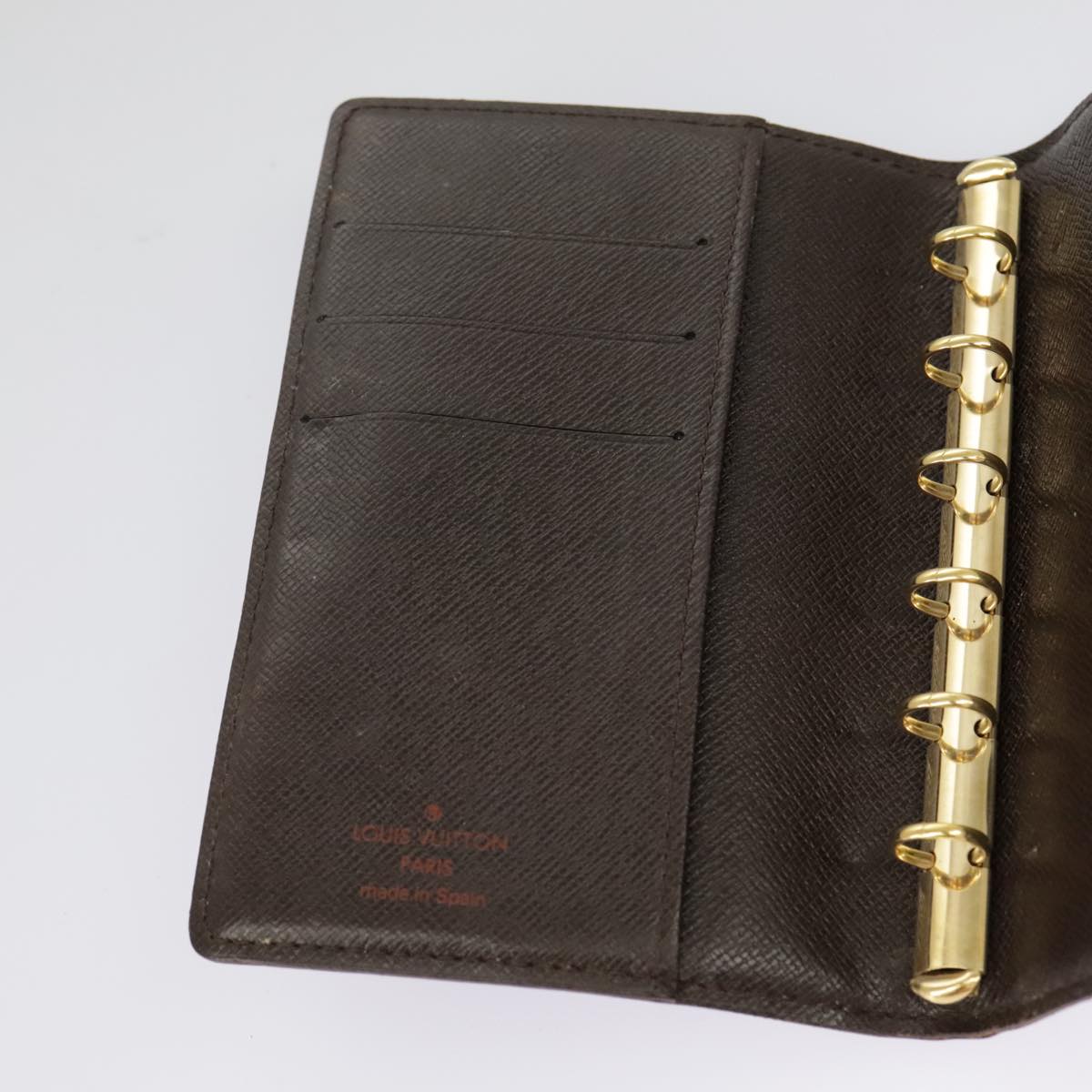 LOUIS VUITTON Damier Ebene Agenda PM Day Planner Cover R20700 LV 98026