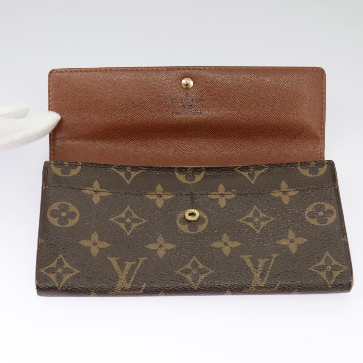LOUIS VUITTON Monogram Portefeuille Sarah Long Wallet M61734 LV 98029
